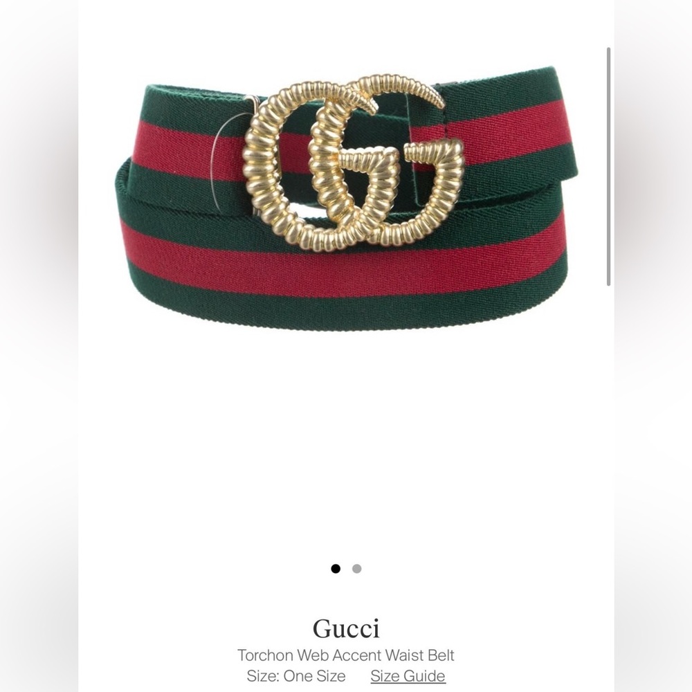 Gucci torchon web accent waist belt